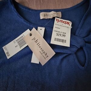 Philosophy Royal Blue Knit Top Never Worn